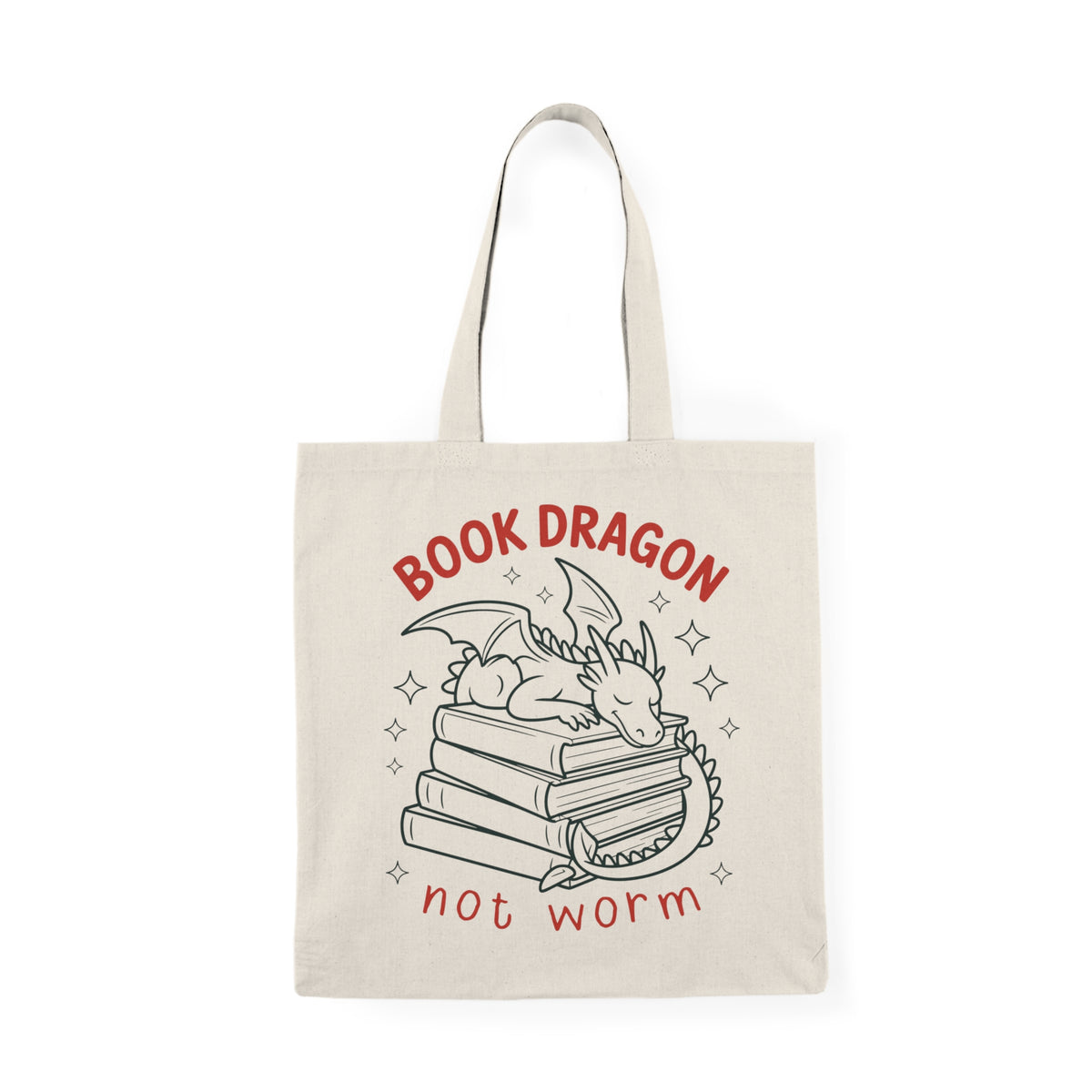 Book Dragon Not Worm | Book Lover | Tote Bag