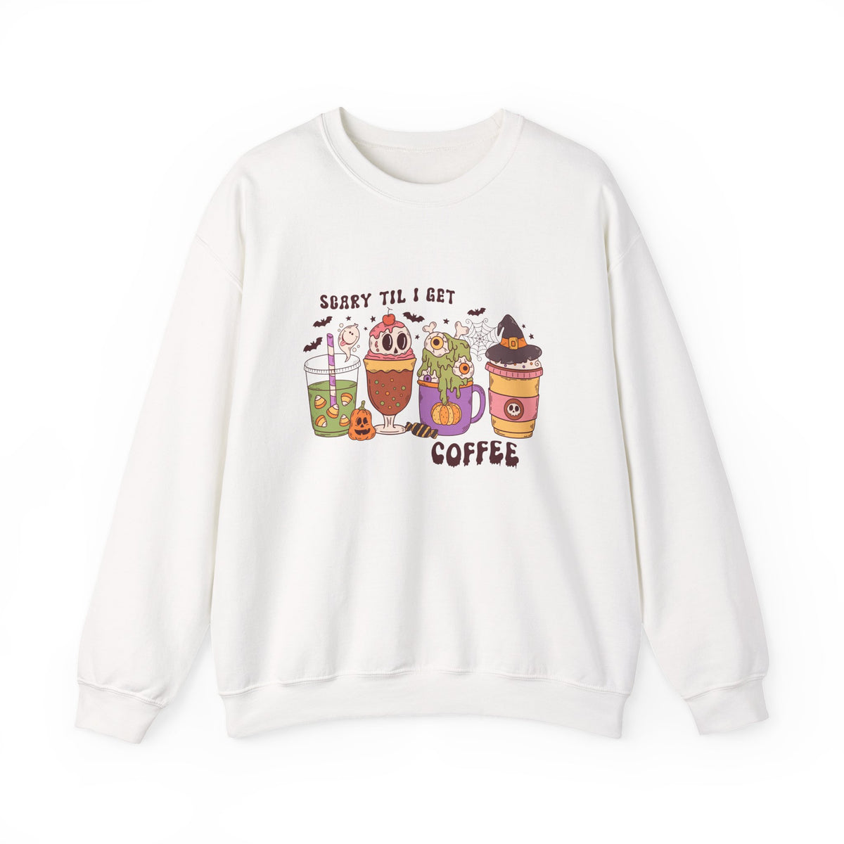 Scary Til I Get Coffee | Halloween | Crewneck