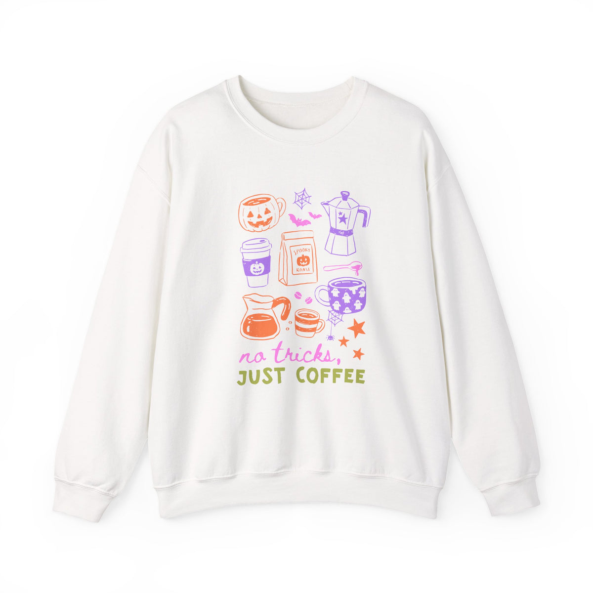 No Trick Just Coffee | Halloween Coffee | Crewneck