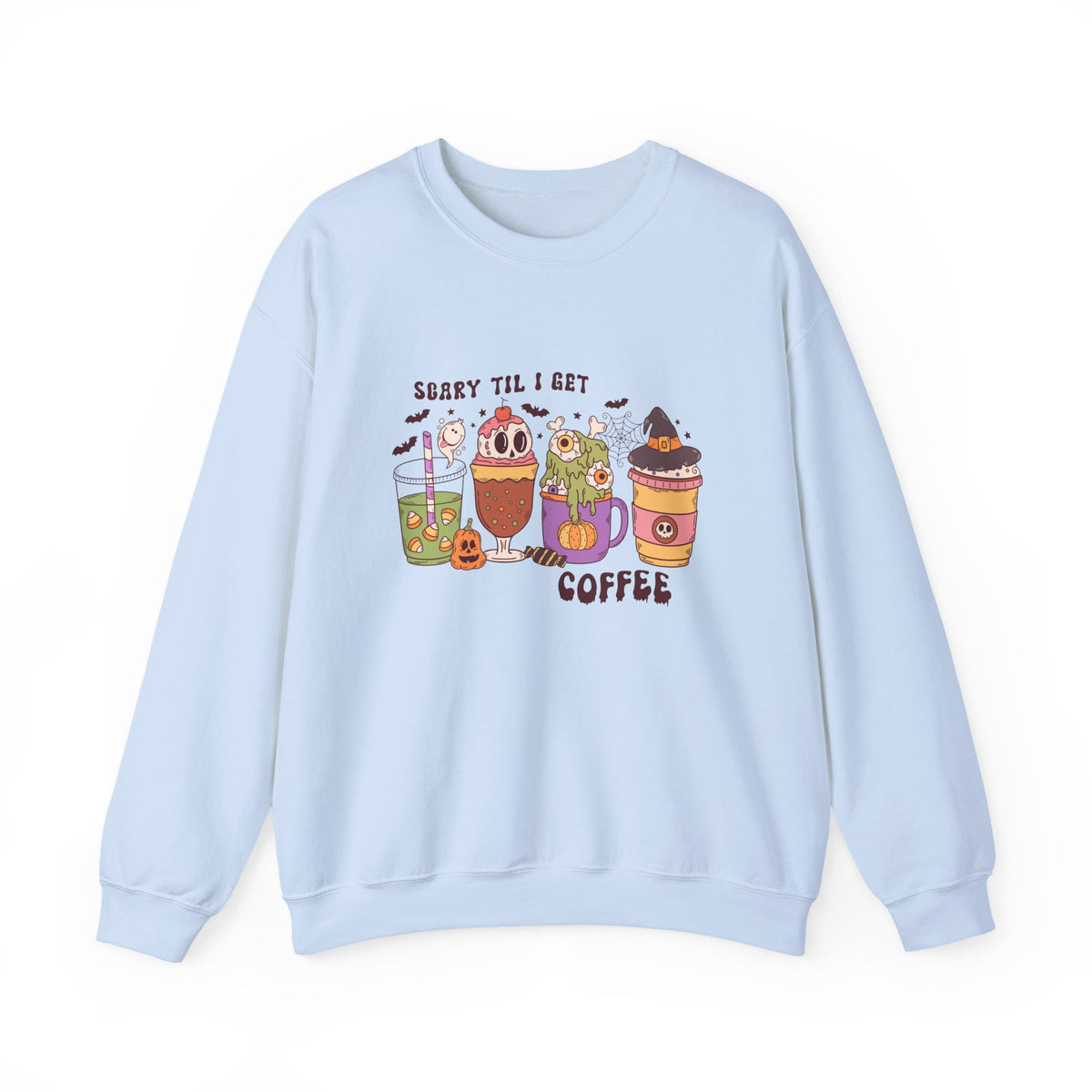 Scary Til I Get Coffee | Halloween | Crewneck