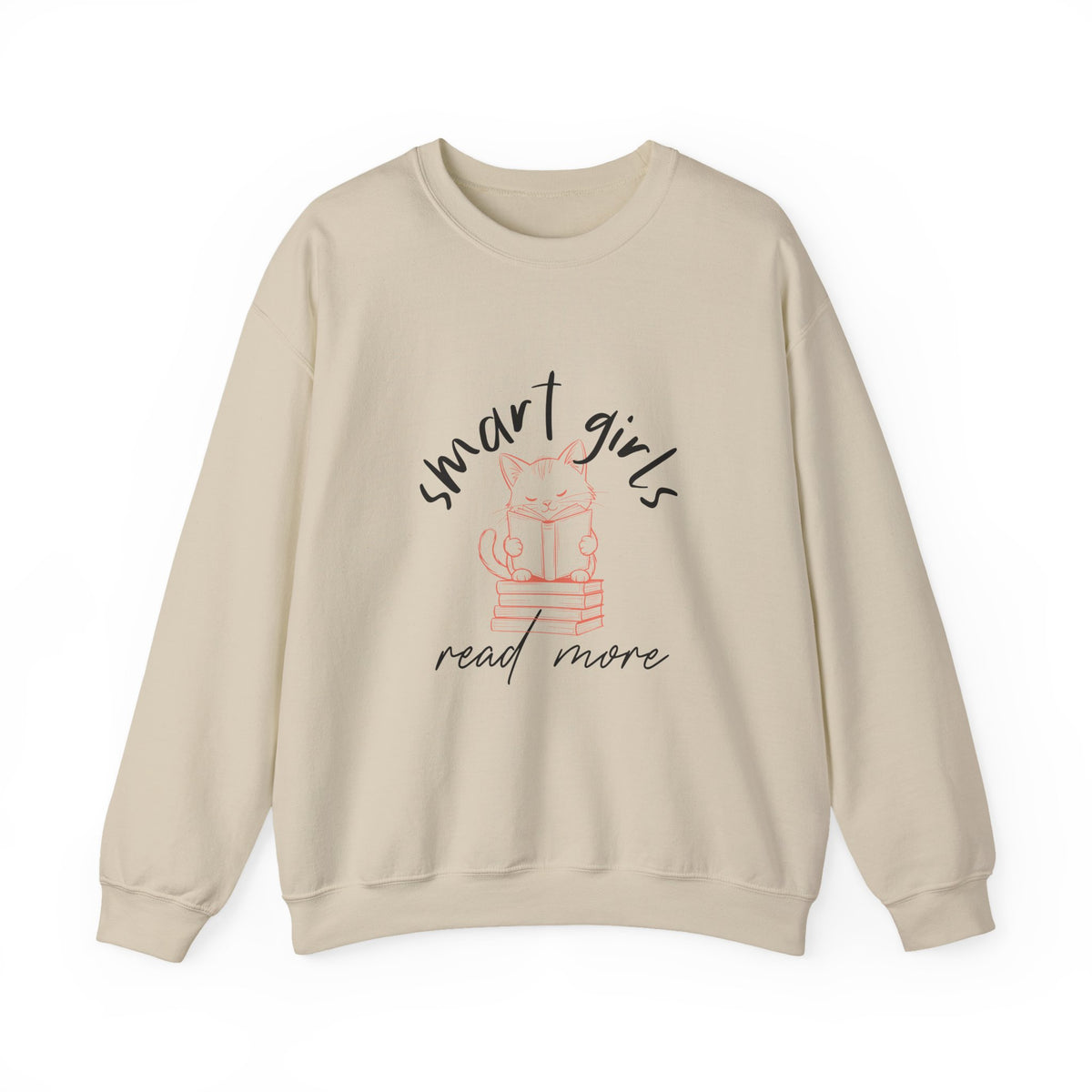 Smart Girls Read More | Cat | Book Lover | Crewneck