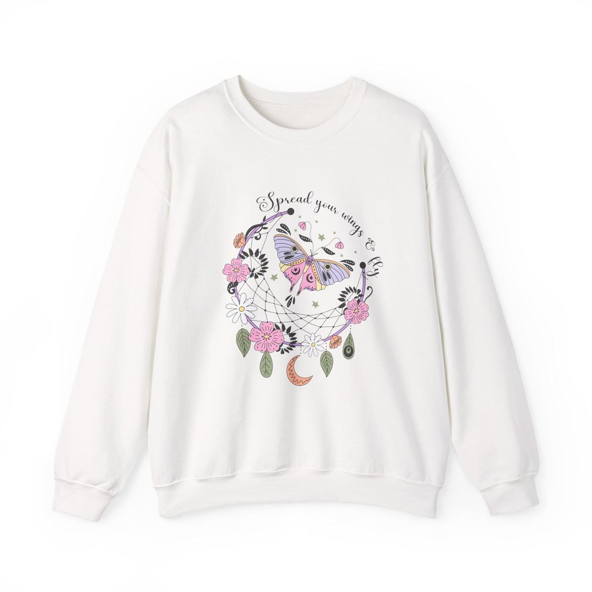 Spread Your Wings & Fly | Moth Buttefly | Summer | Crewneck