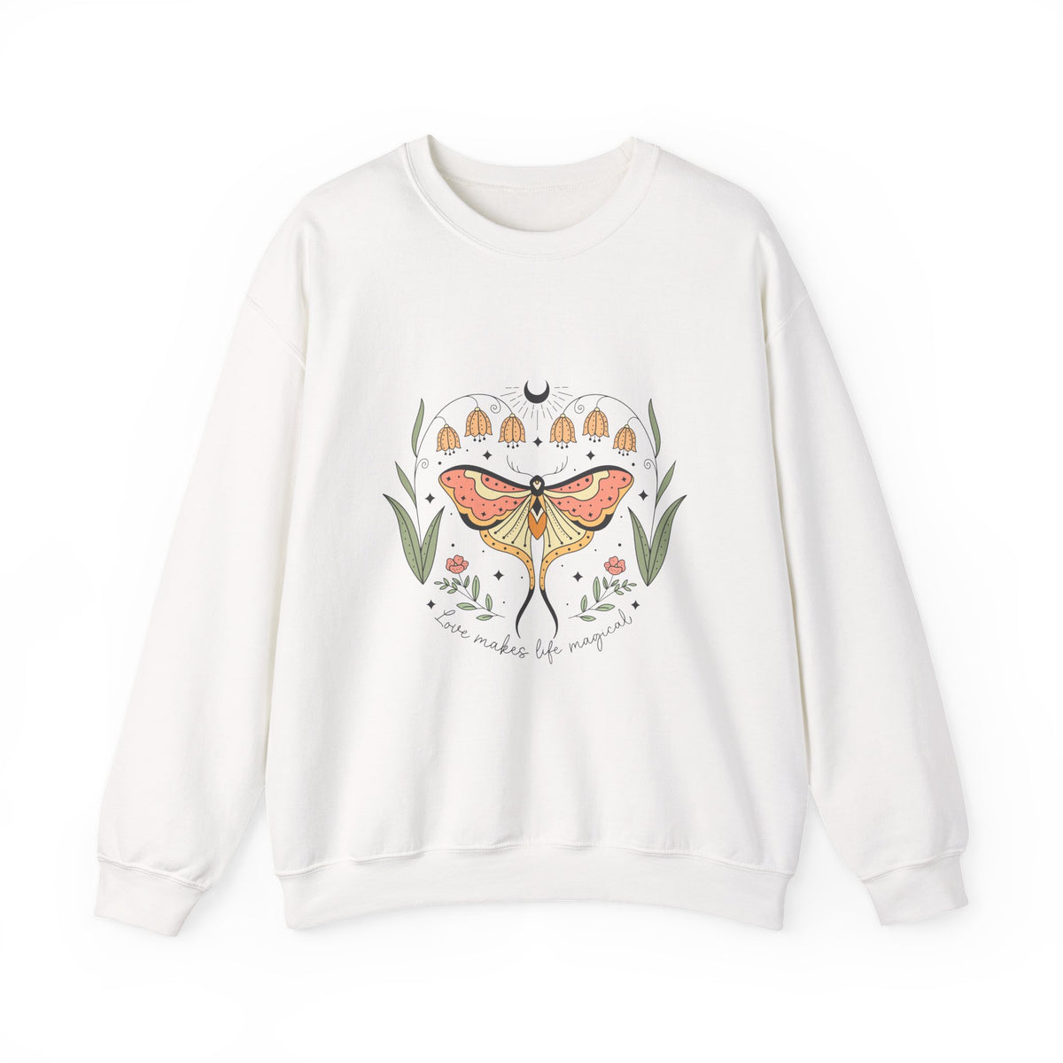 Love Makes Life Magical | Moth Buttefly | Summer | Crewneck