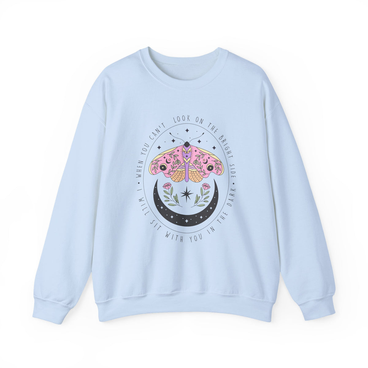 I Will Sit With You In The Dark | Moth Buttefly | Summer | Crewneck