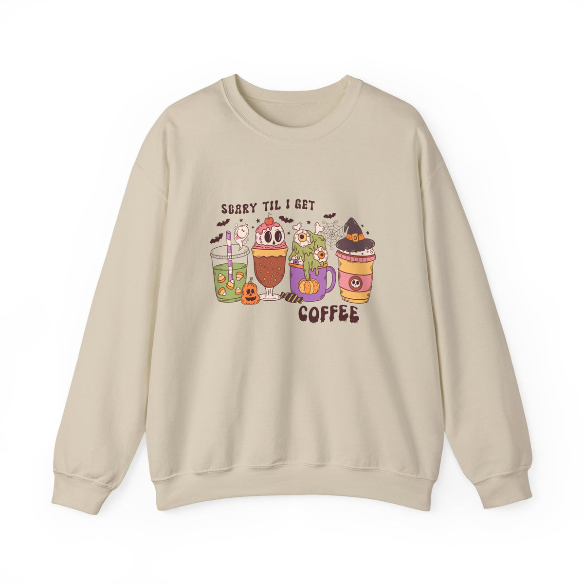 Scary Til I Get Coffee | Halloween | Crewneck