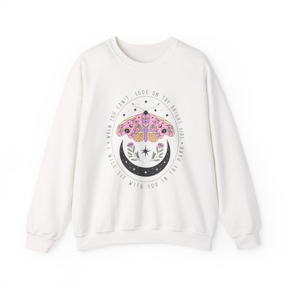 I Will Sit With You In The Dark | Moth Buttefly | Summer | Crewneck