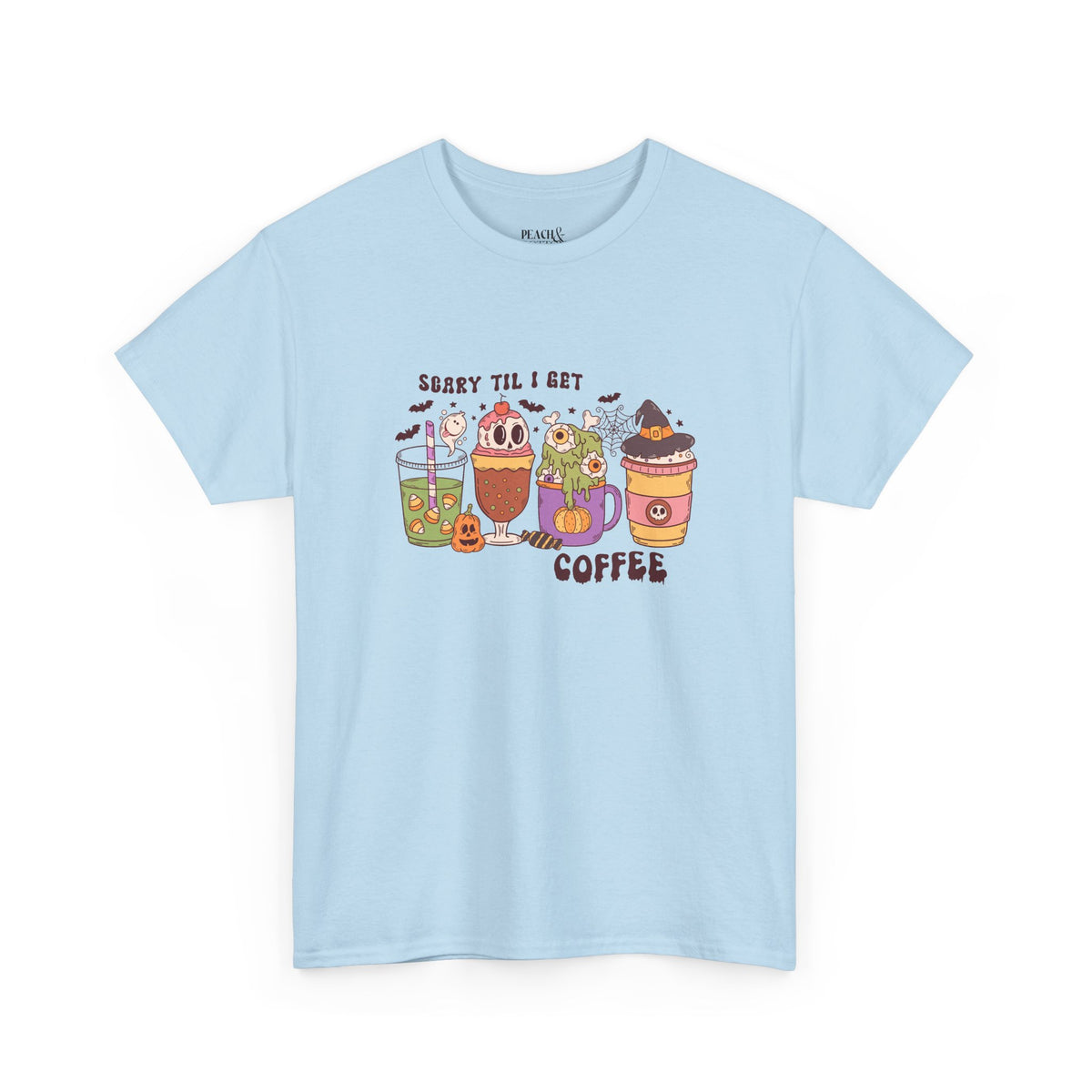 Scary Til I Get Coffee | Halloween | T-Shirt