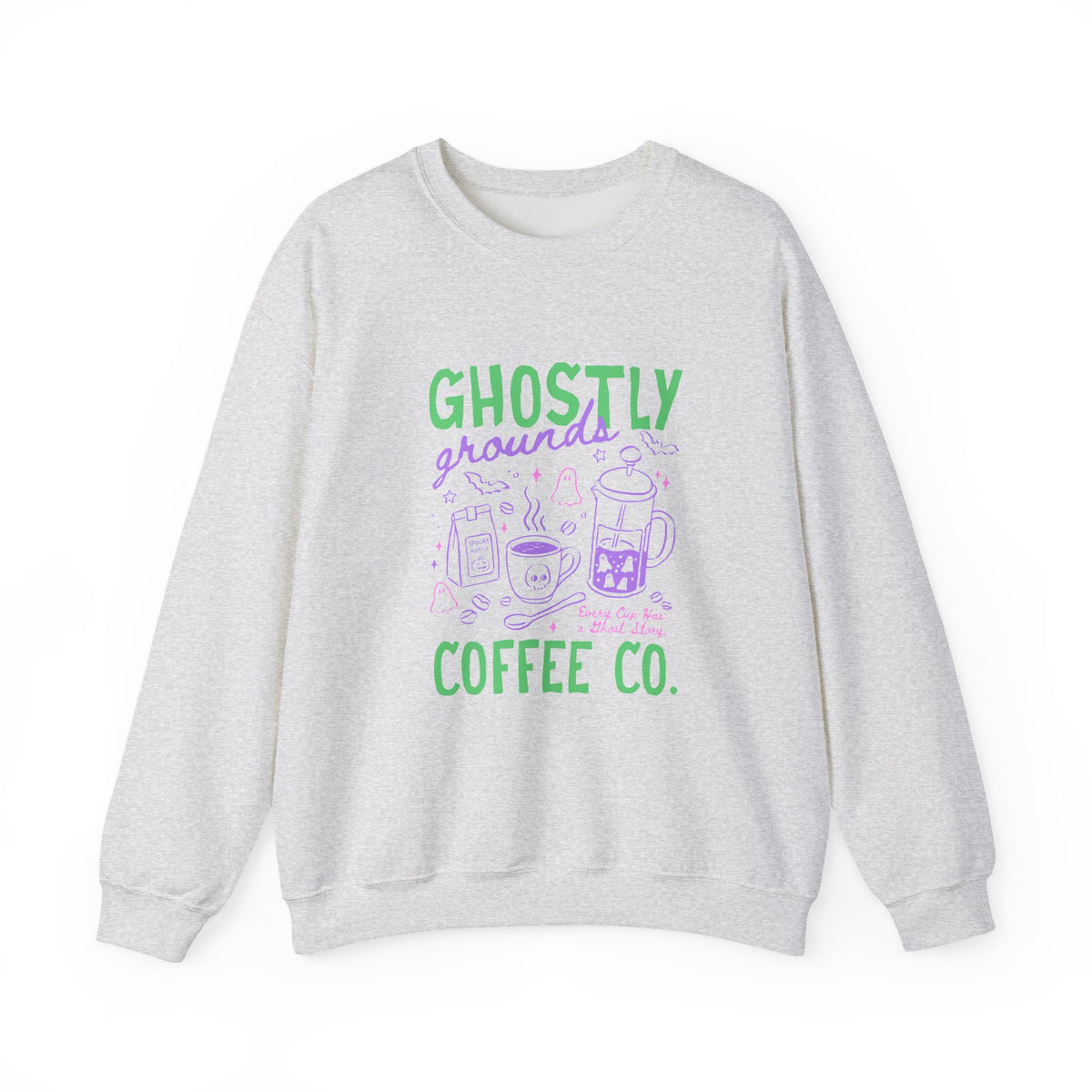 Ghostly Grounds Coffe Co. | Halloween Coffee | Crewneck