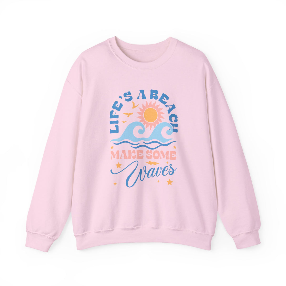 Life's A Beach, Make Some Waves | Summer Boho | Crewneck