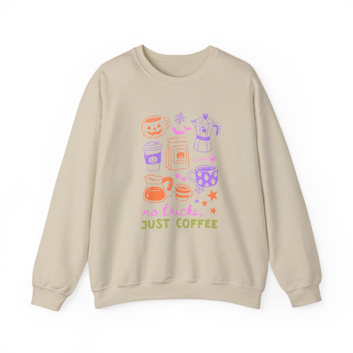 No Trick Just Coffee | Halloween Coffee | Crewneck
