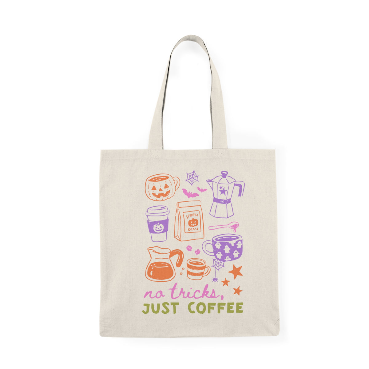 No Tricks Just Coffee | Halloween Coffee | Tote Bag