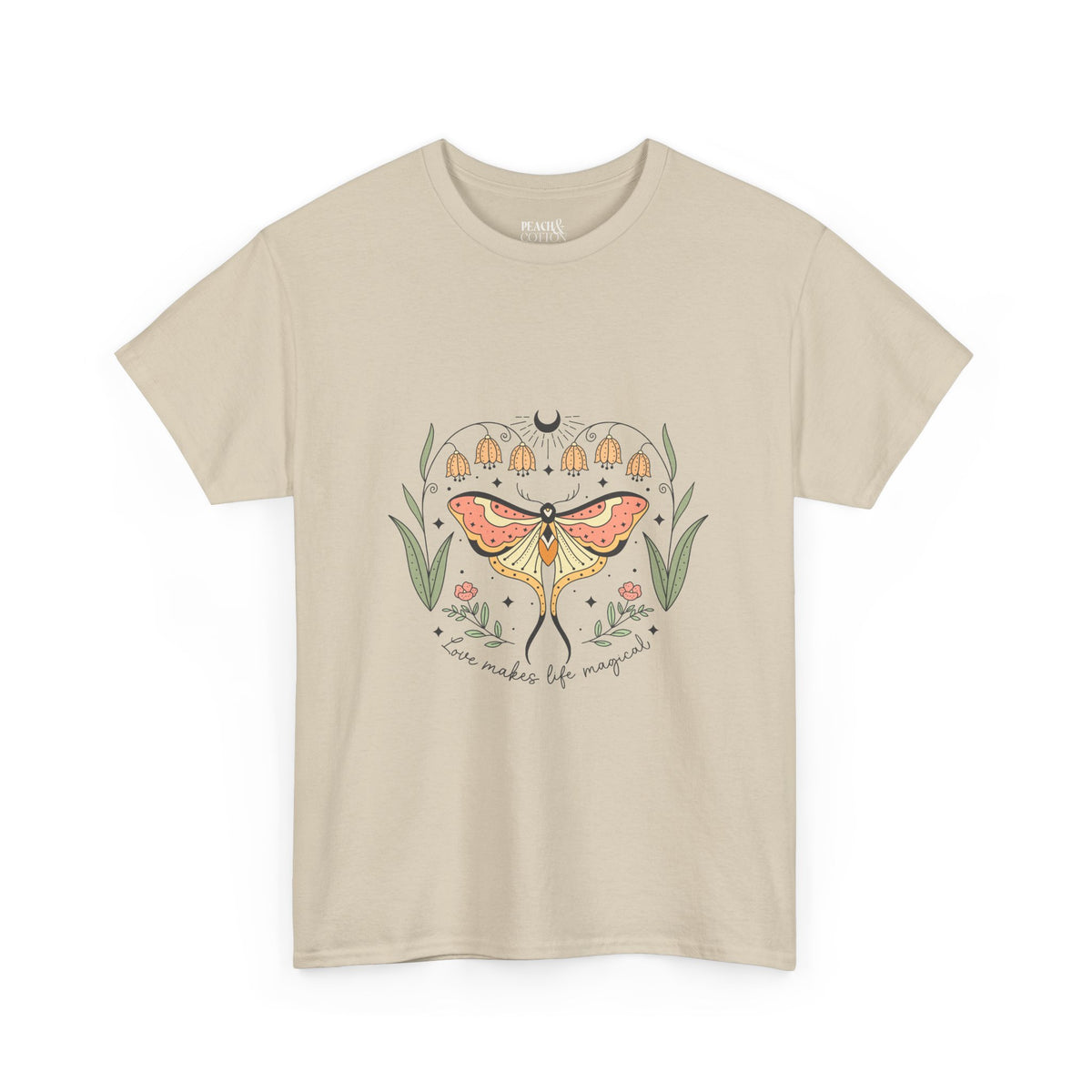 Love Makes Life Magical | Moth Butterfly | Summer | T-Shirt