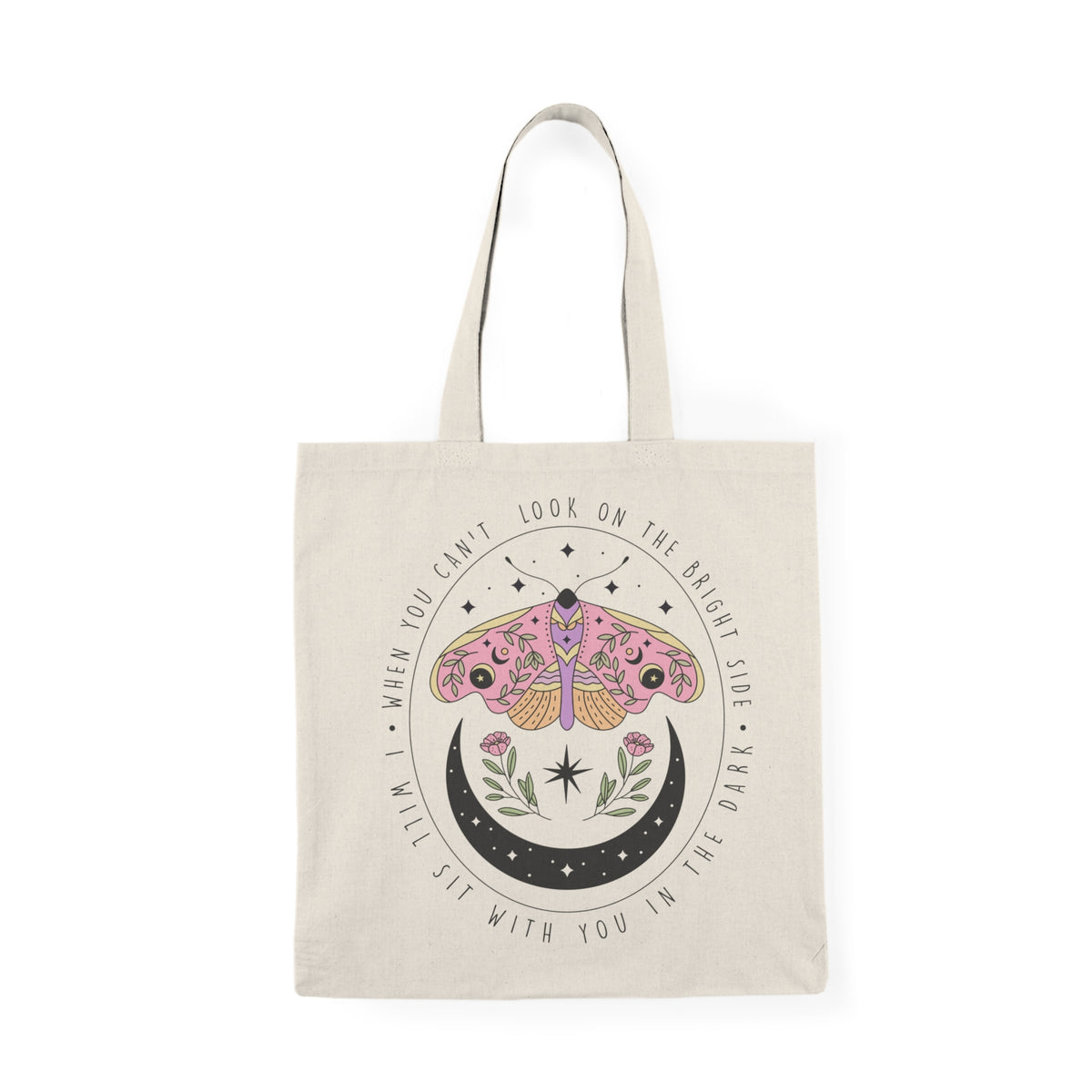 I Will Sit With You In The Dark  | Moth Butterfly | Summer | Tote Bag