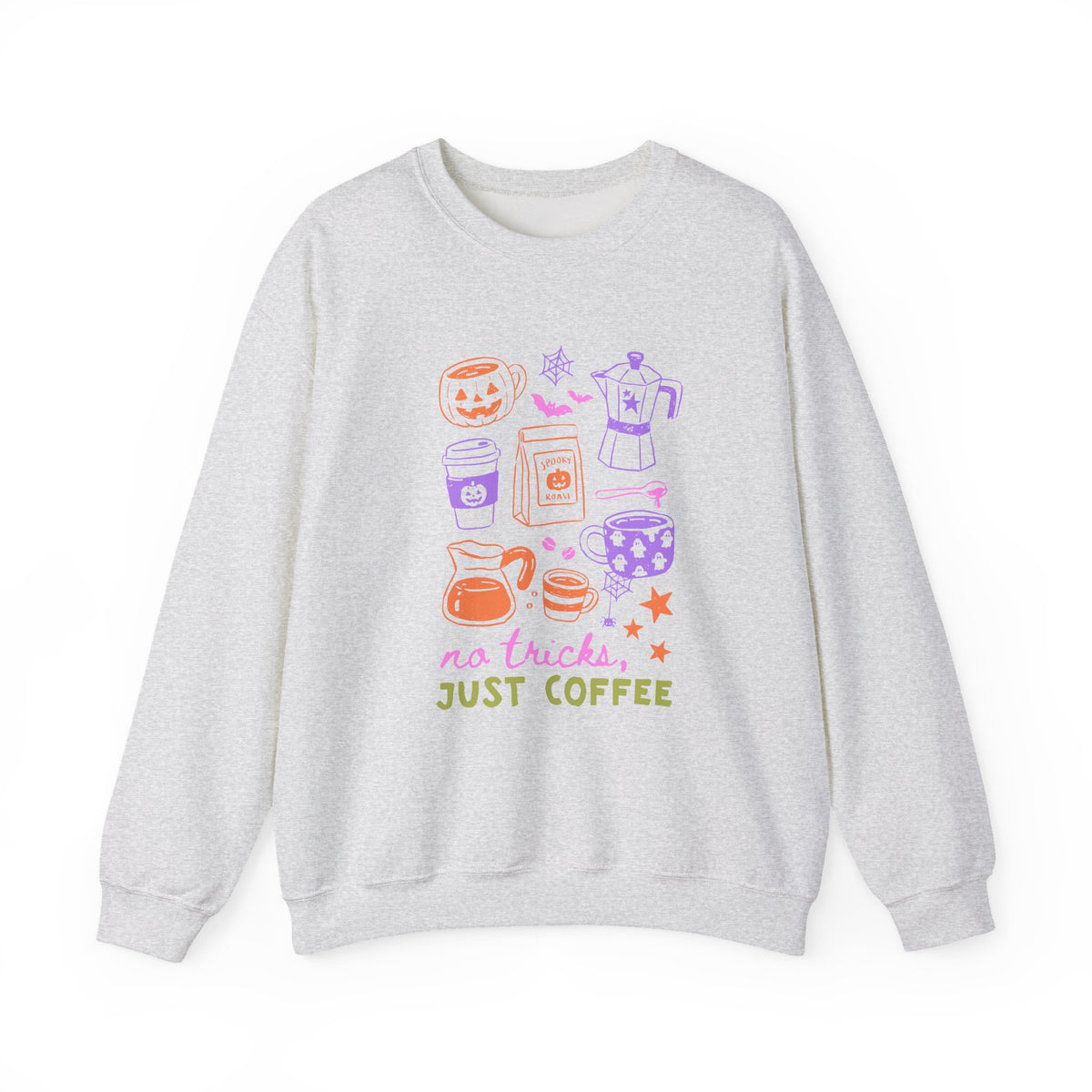 No Trick Just Coffee | Halloween Coffee | Crewneck