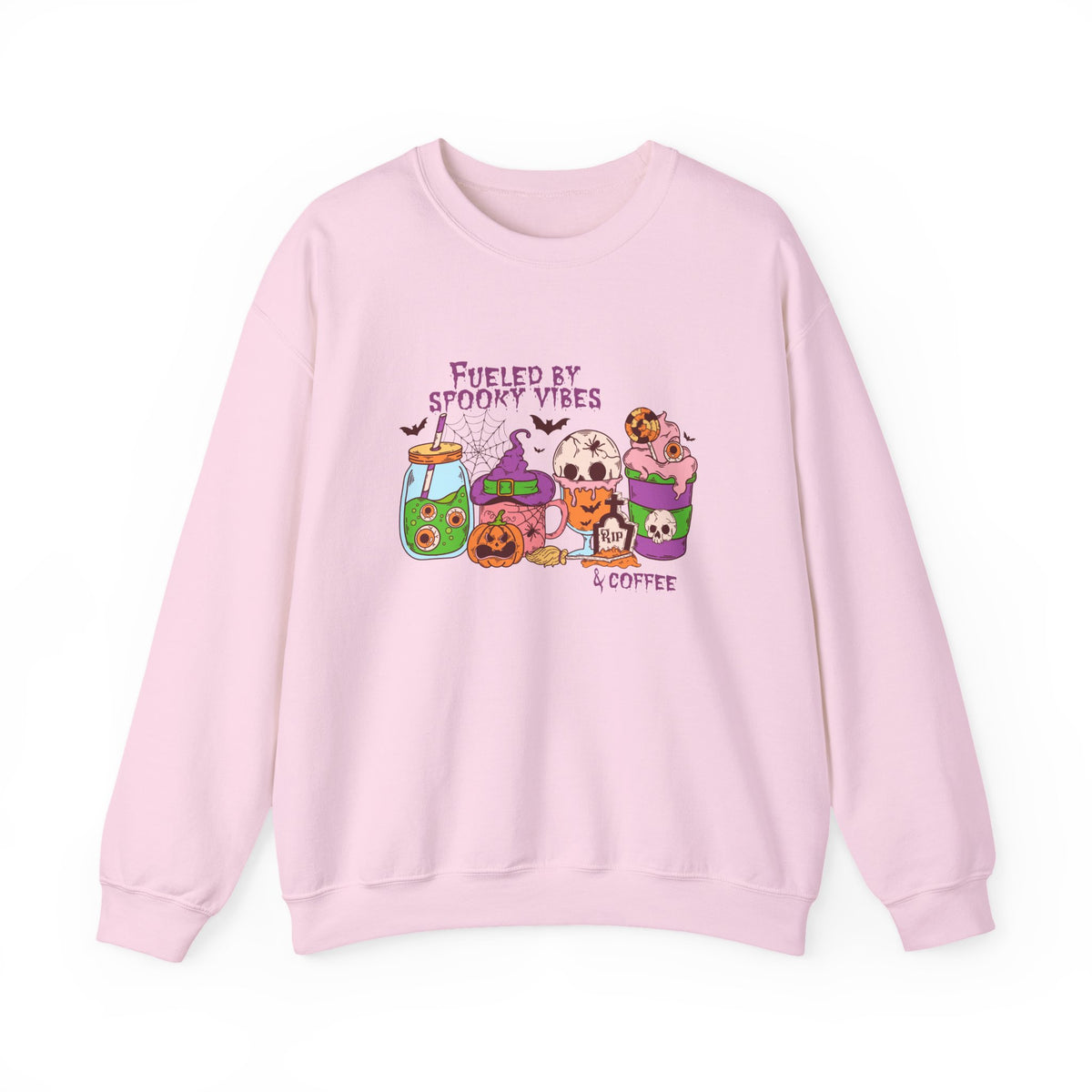 Fueled By Spooky Vibes & Coffee | Halloween | Crewneck