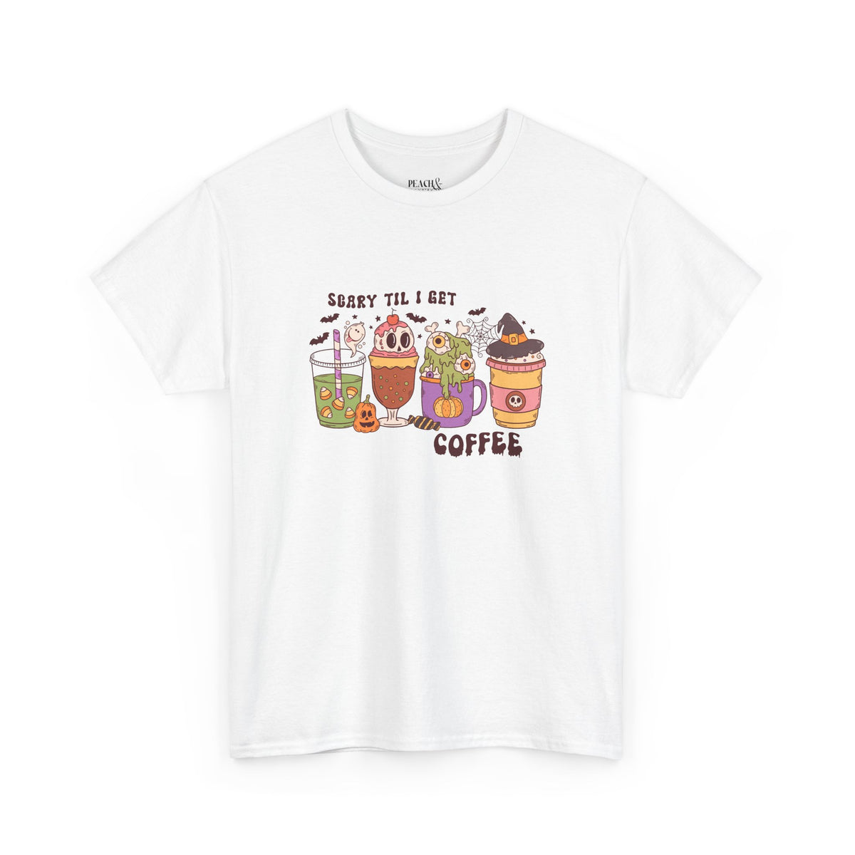 Scary Til I Get Coffee | Halloween | T-Shirt
