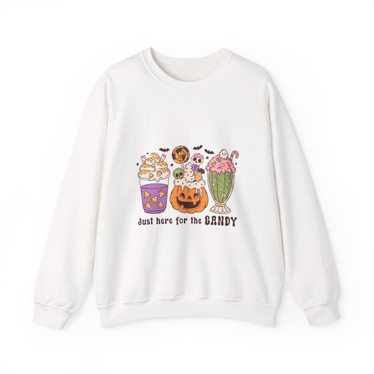 Just Here For The Candy | Halloween | Crewneck