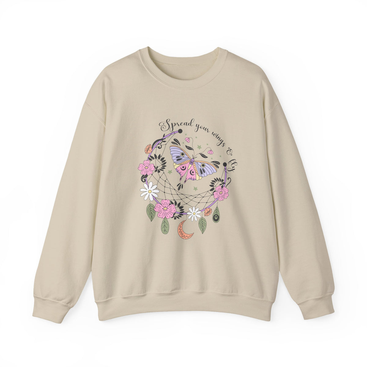 Spread Your Wings & Fly | Moth Buttefly | Summer | Crewneck