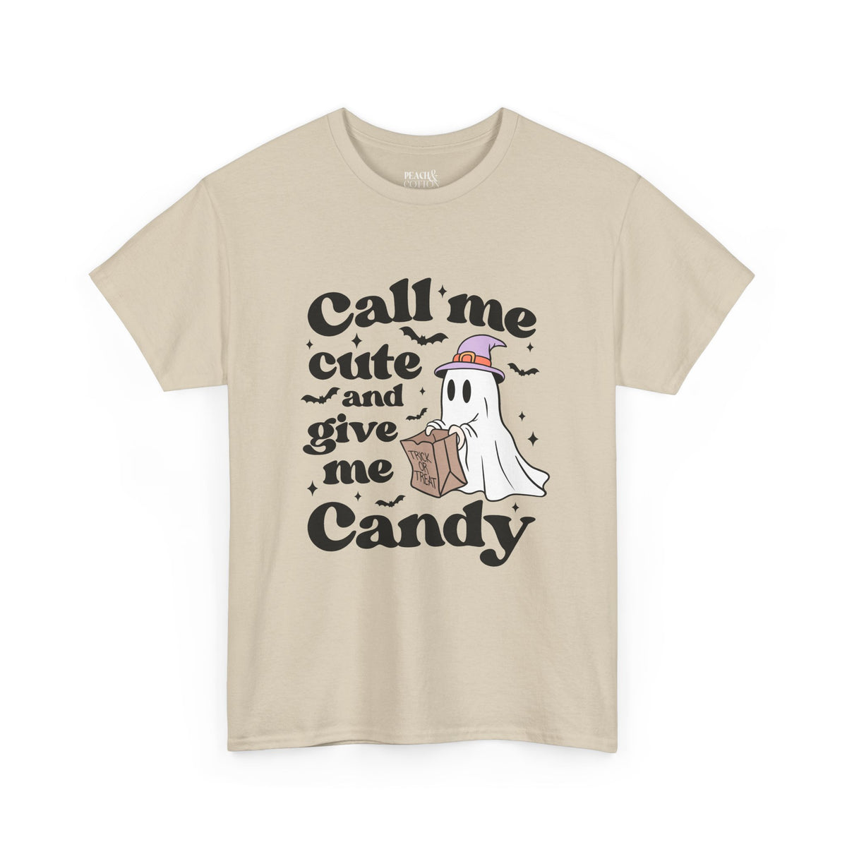 Call Me Cute And Give Me Candy | Ghost | Halloween | T-Shirt