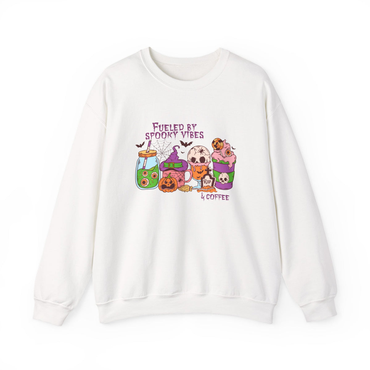Fueled By Spooky Vibes & Coffee | Halloween | Crewneck