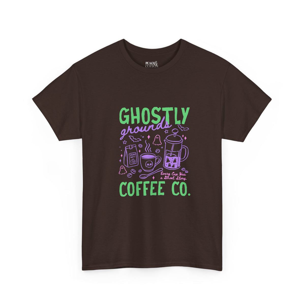Ghostly Grounds Coffee Co. | Halloween Coffee | T-Shirt