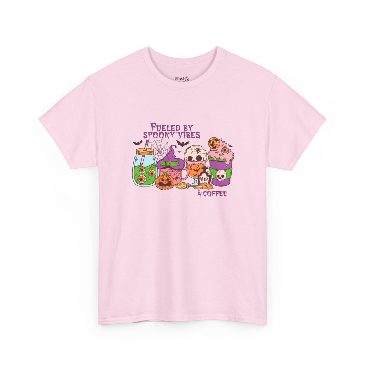 Fueled By Spooky Vibes & Coffee | Halloween | T-Shirt