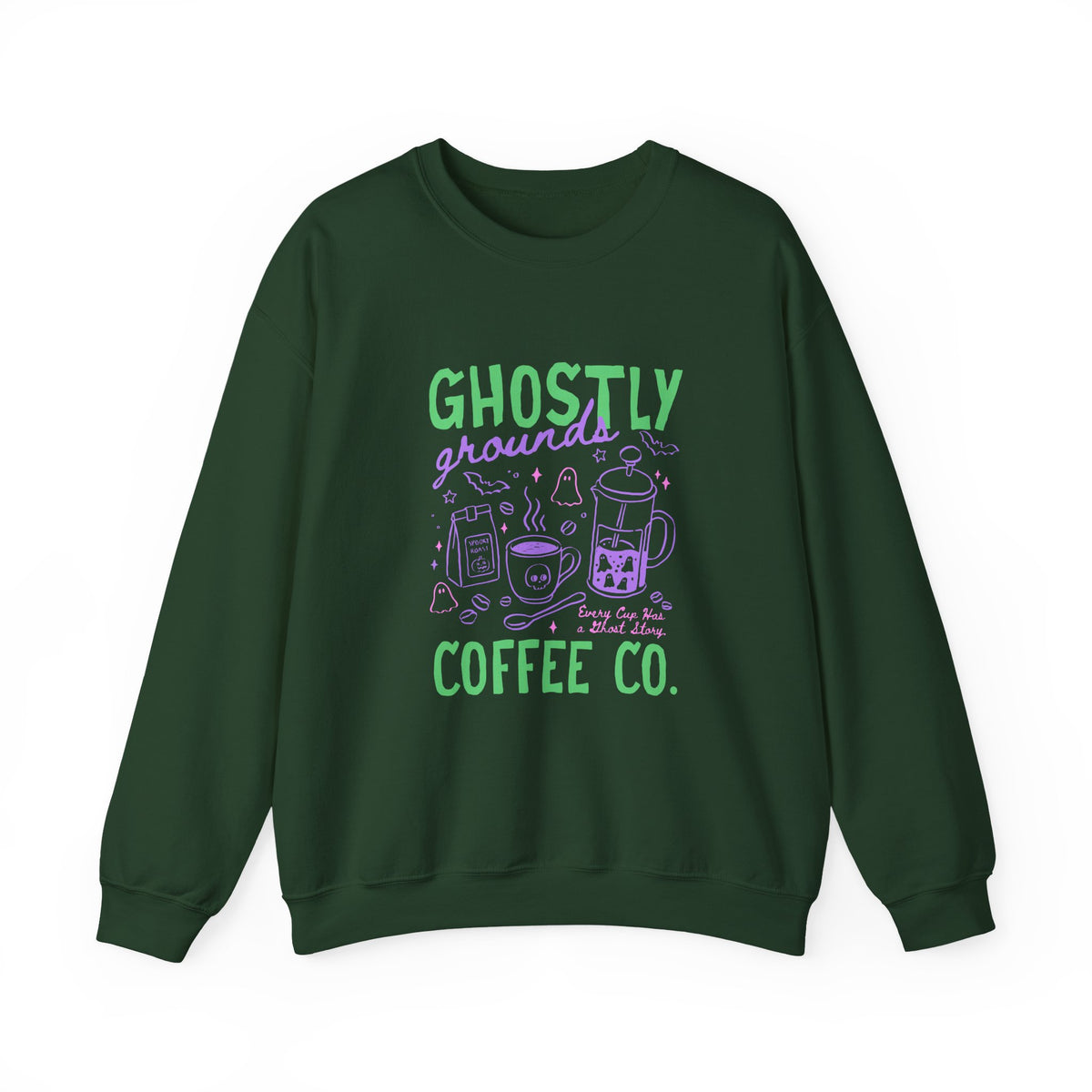 Ghostly Grounds Coffe Co. | Halloween Coffee | Crewneck