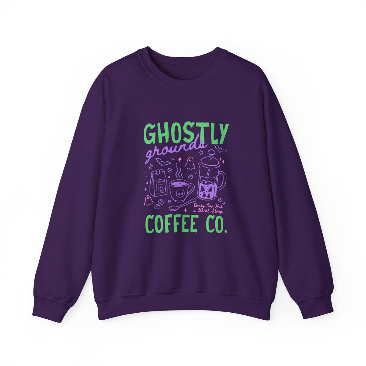 Ghostly Grounds Coffe Co. | Halloween Coffee | Crewneck