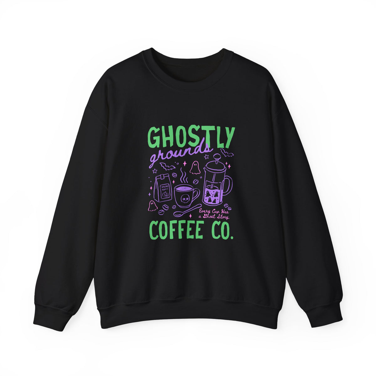 Ghostly Grounds Coffe Co. | Halloween Coffee | Crewneck