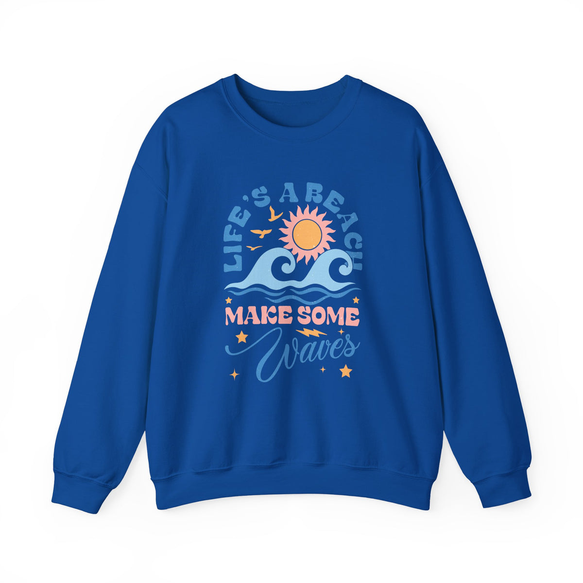 Life's A Beach, Make Some Waves | Summer Boho | Crewneck