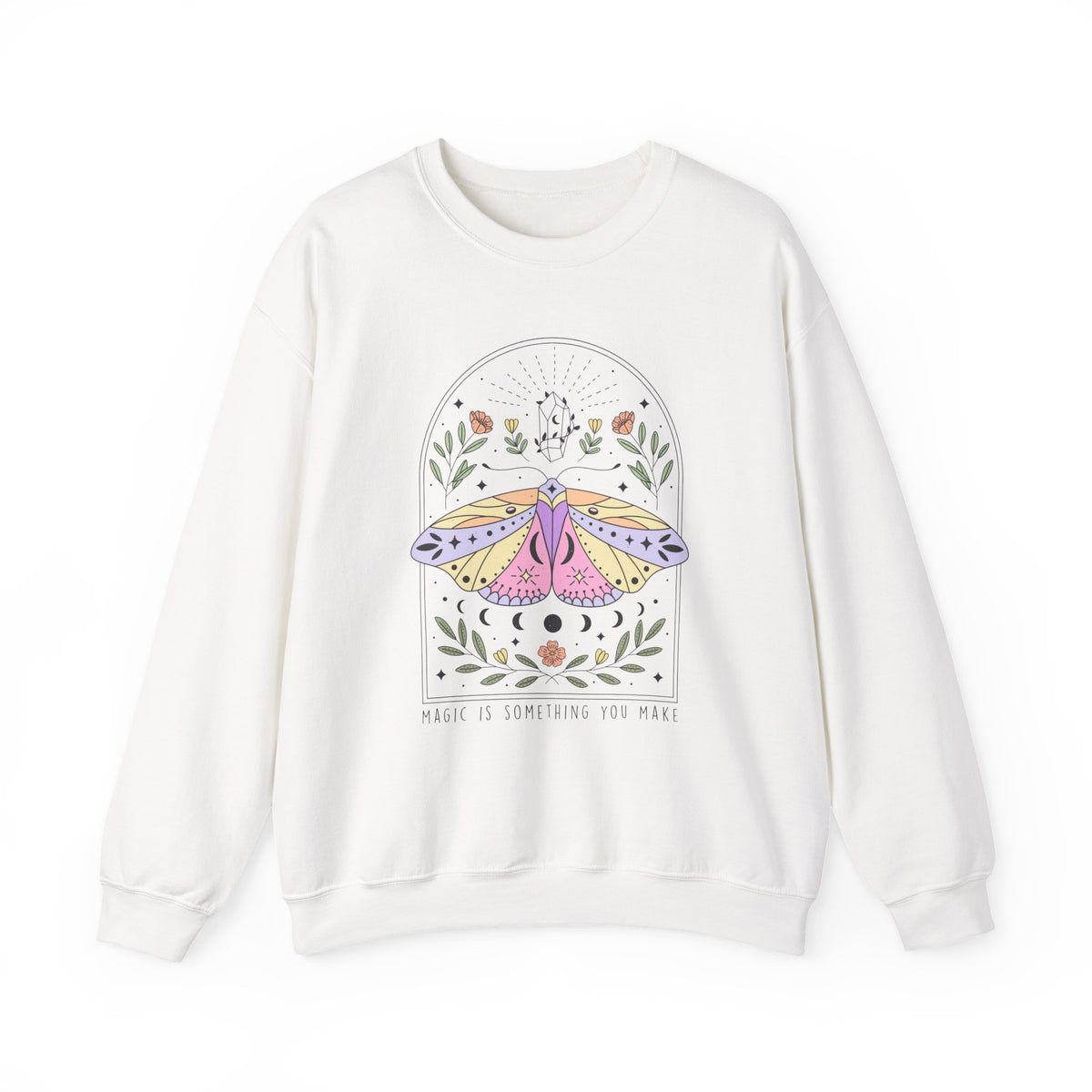 Magic Is Something You Make | Moth Buttefly | Summer | Crewneck