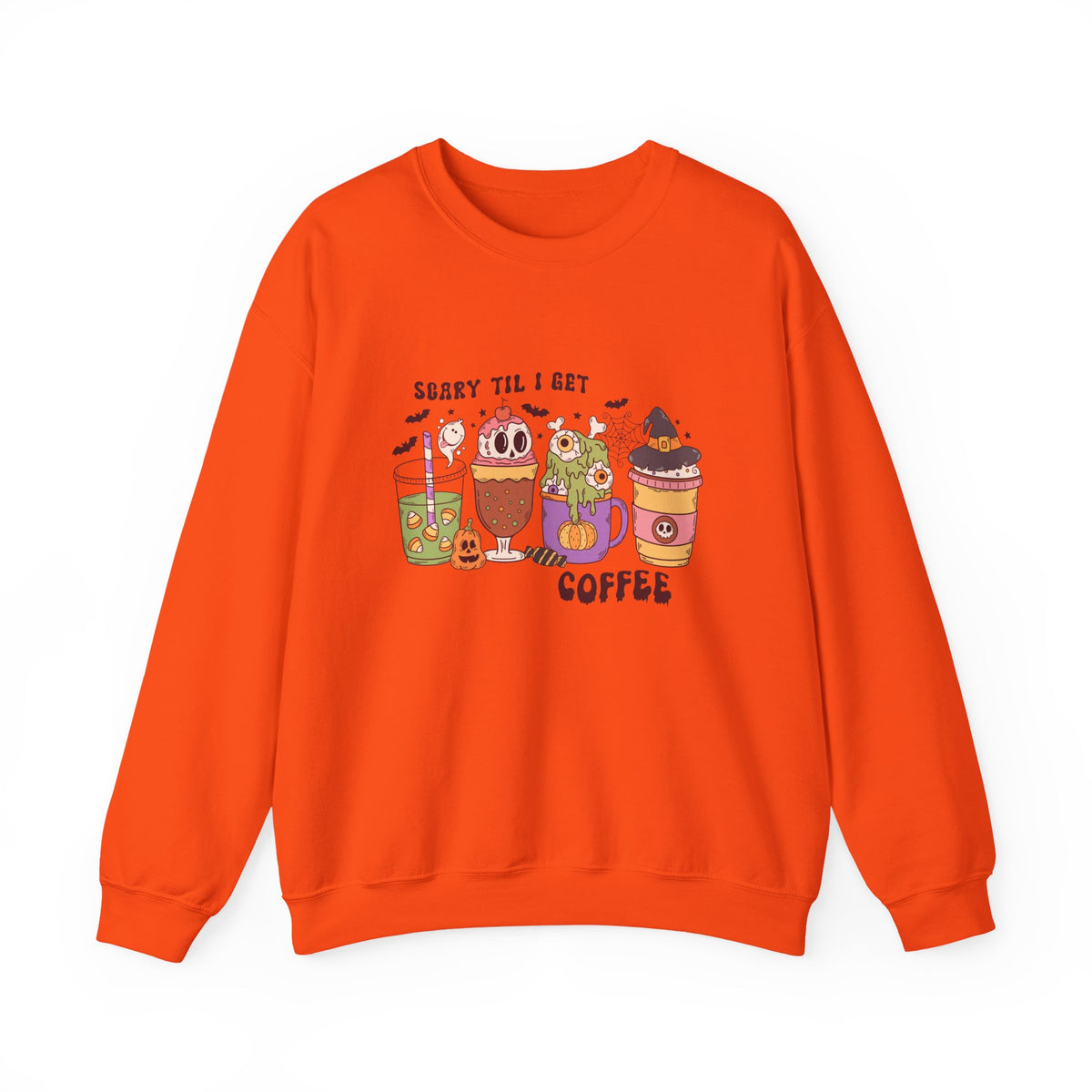 Scary Til I Get Coffee | Halloween | Crewneck