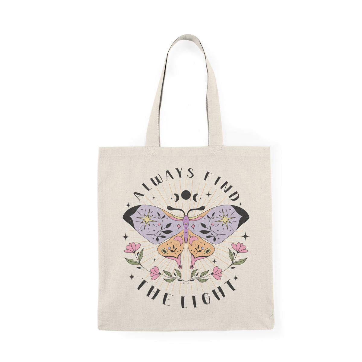 Always Find The Light | Moth Butterfly | Summer | Tote Bag