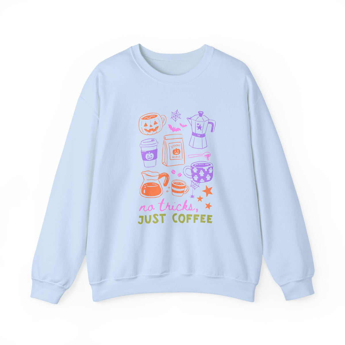 No Trick Just Coffee | Halloween Coffee | Crewneck