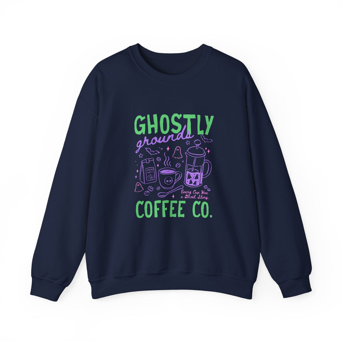 Ghostly Grounds Coffe Co. | Halloween Coffee | Crewneck