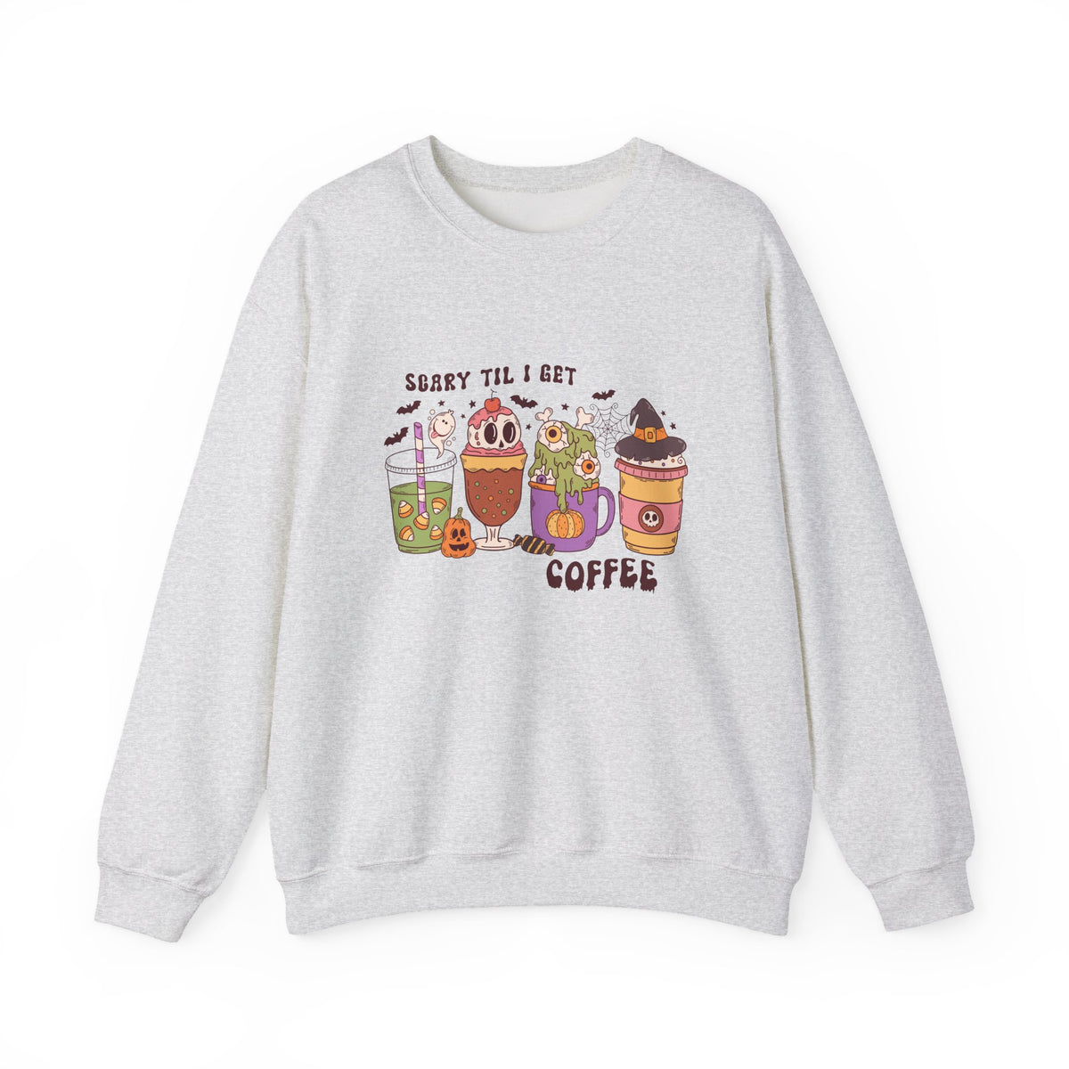 Scary Til I Get Coffee | Halloween | Crewneck