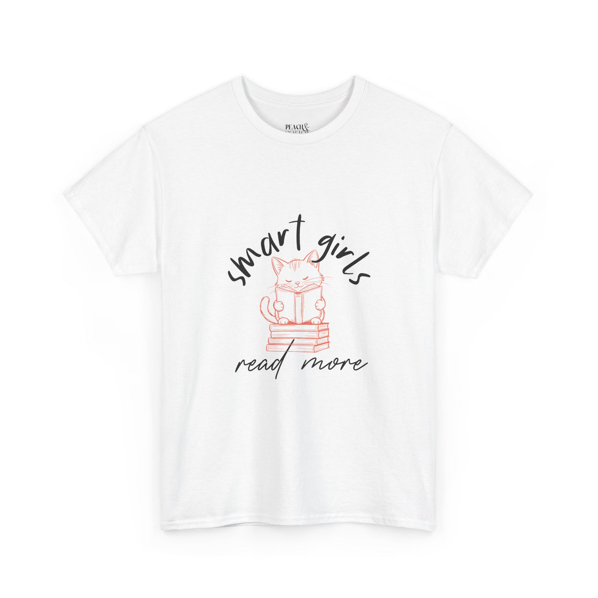 Smart Girls Read More | Cat | Book Lover | T-Shirt