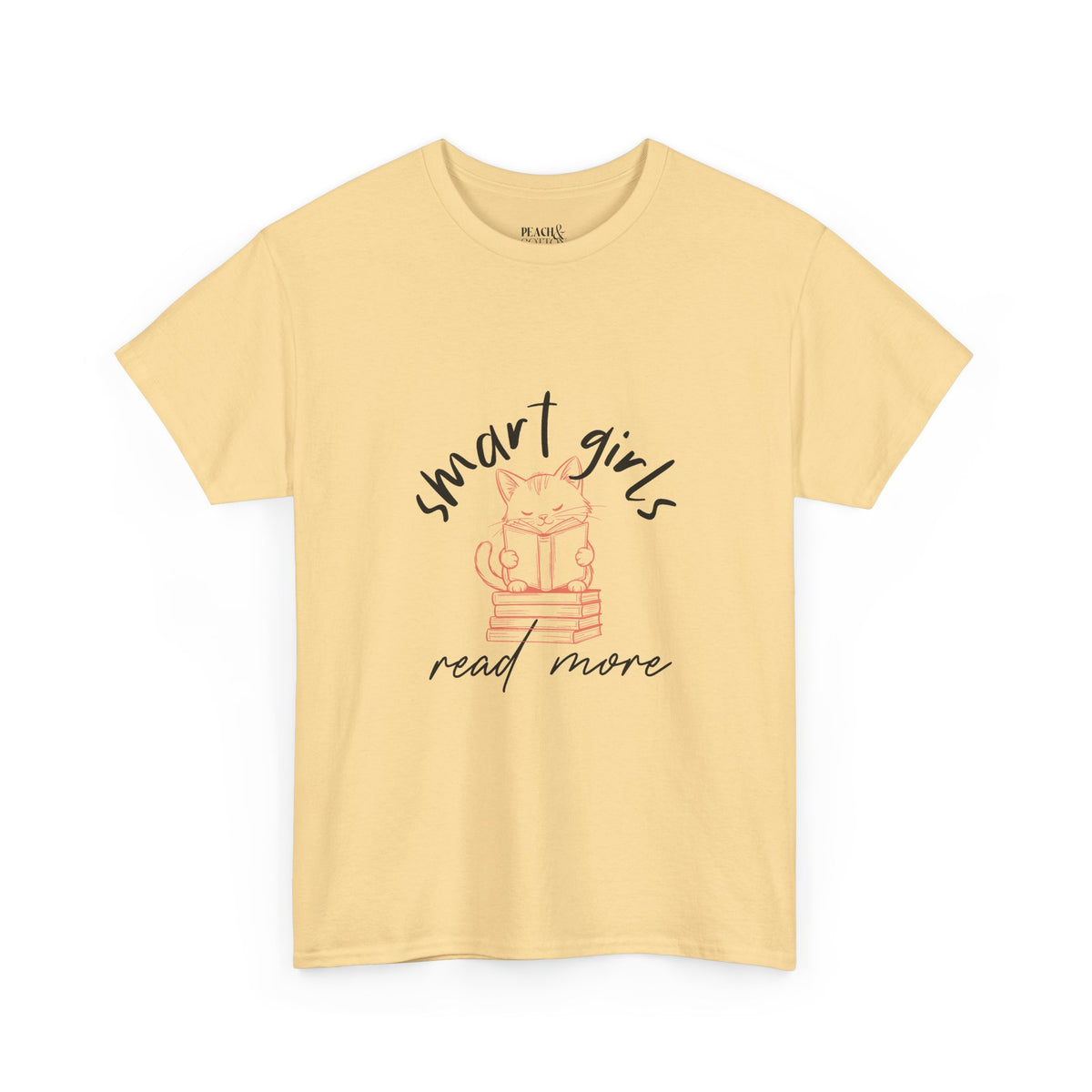 Smart Girls Read More | Cat | Book Lover | T-Shirt