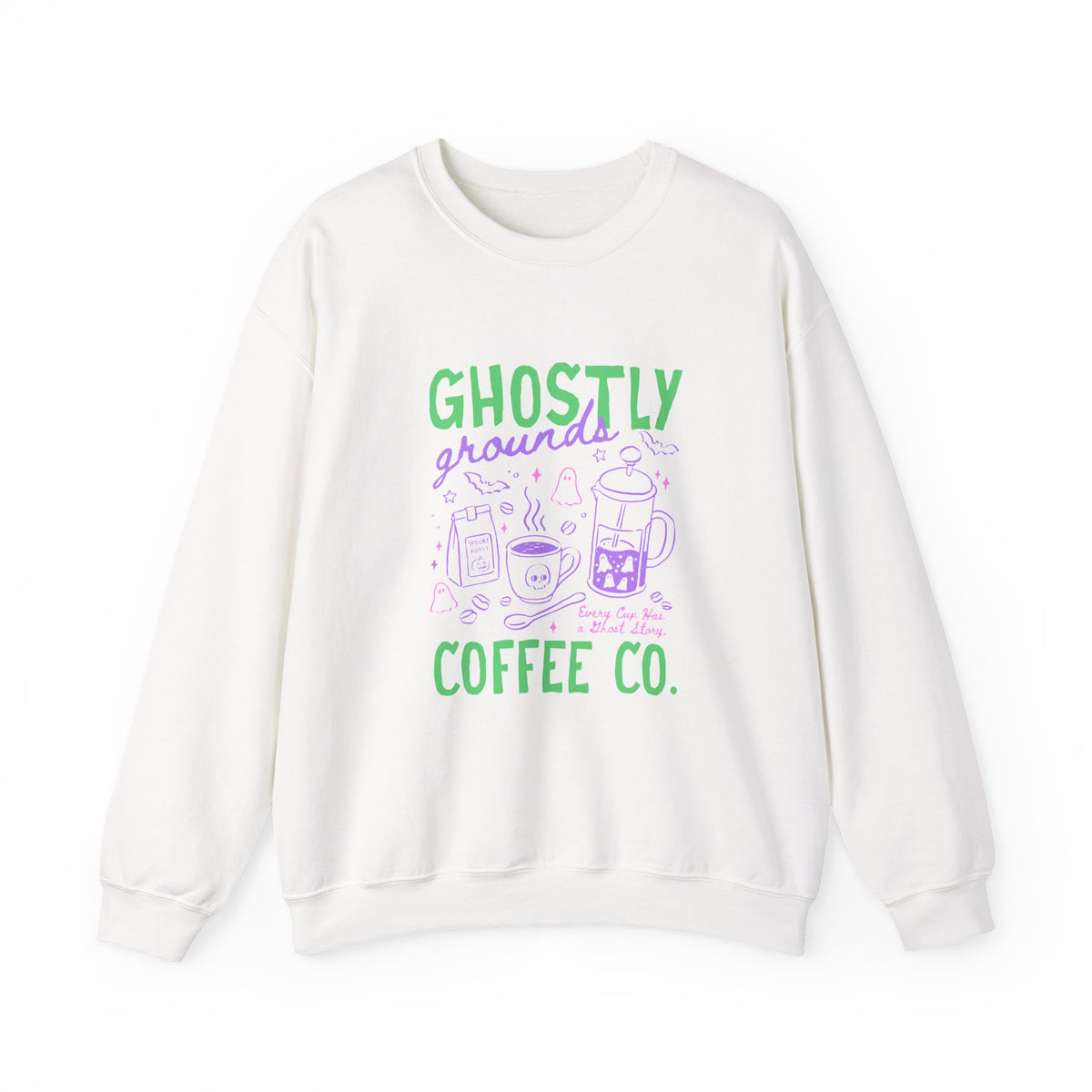 Ghostly Grounds Coffe Co. | Halloween Coffee | Crewneck