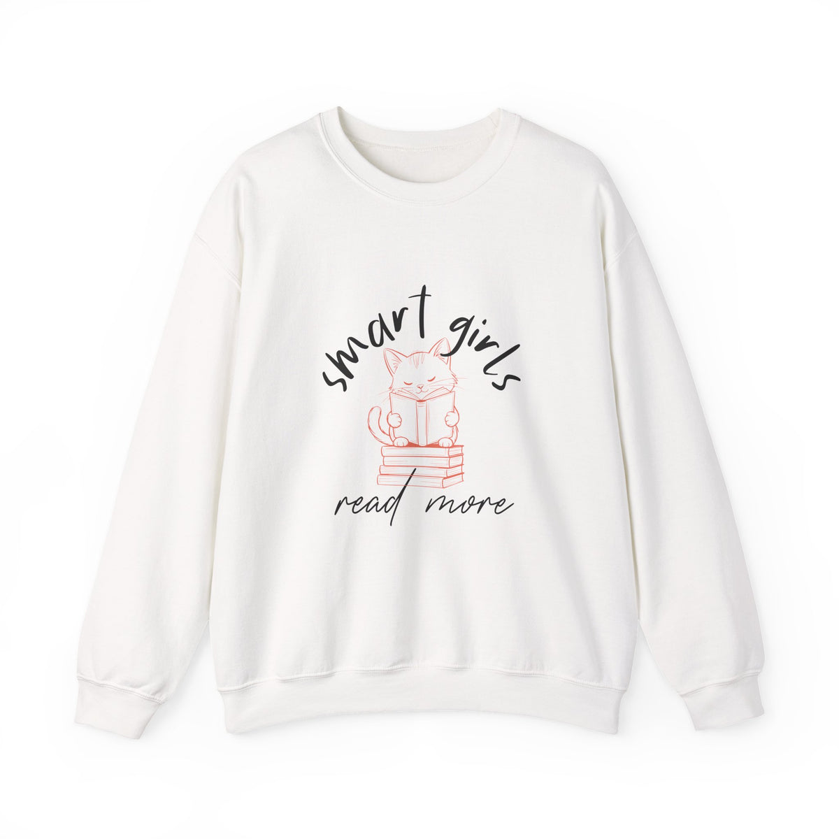 Smart Girls Read More | Cat | Book Lover | Crewneck