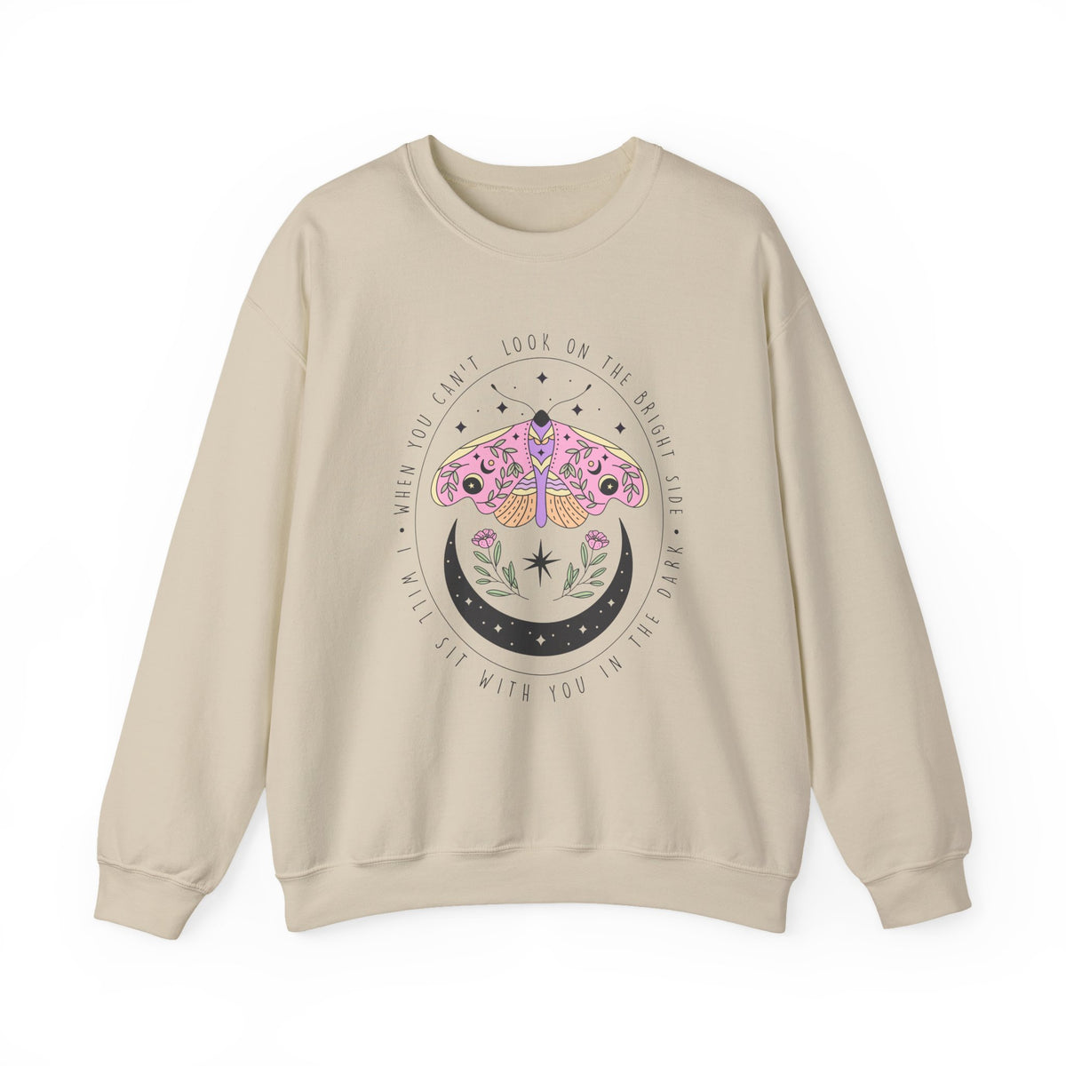 I Will Sit With You In The Dark | Moth Buttefly | Summer | Crewneck