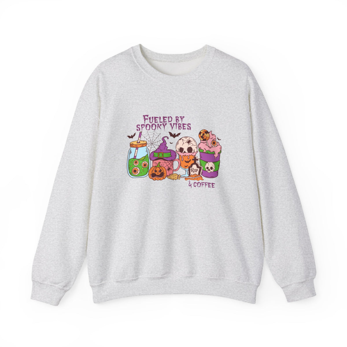 Fueled By Spooky Vibes & Coffee | Halloween | Crewneck
