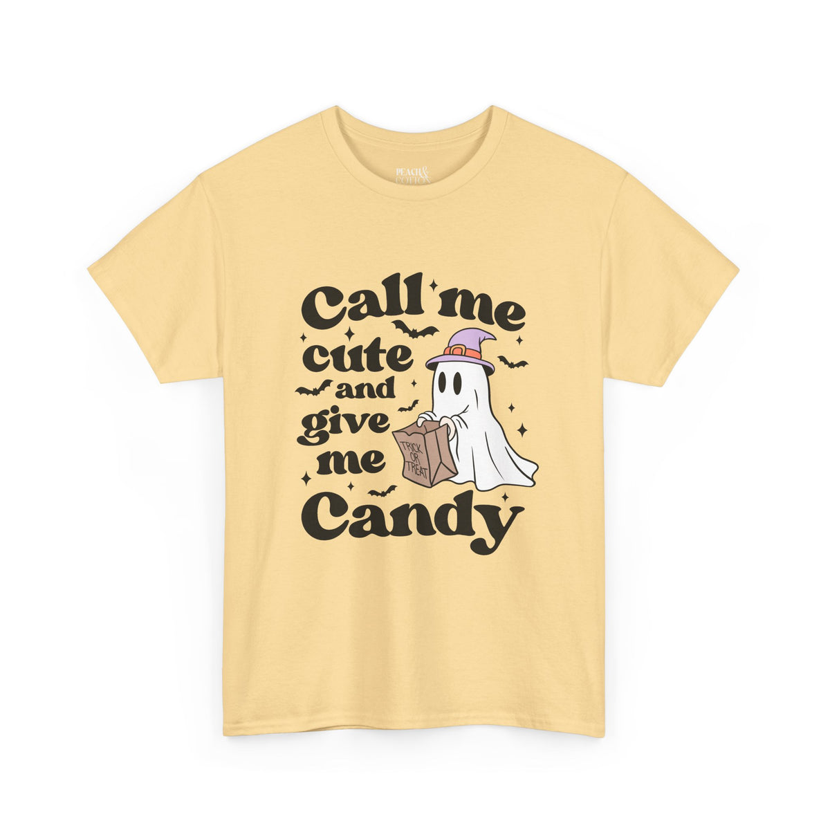 Call Me Cute And Give Me Candy | Ghost | Halloween | T-Shirt