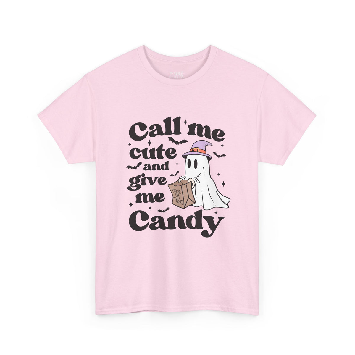Call Me Cute And Give Me Candy | Ghost | Halloween | T-Shirt
