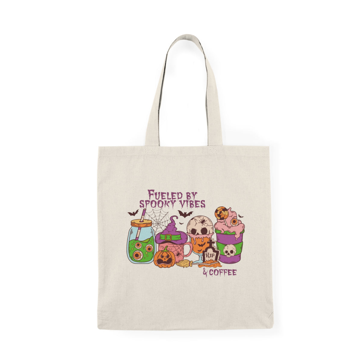 Fueled By Spooky Vibes & Coffee | Halloween | Tote Bag