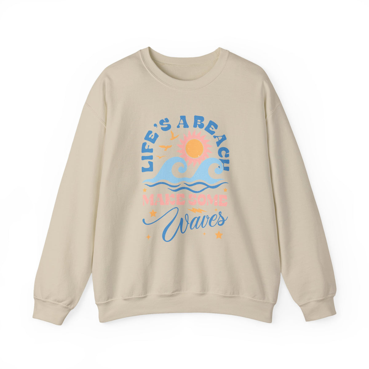 Life's A Beach, Make Some Waves | Summer Boho | Crewneck
