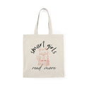 Smart Girls Read More | Cat | Book Lover | Tote Bag