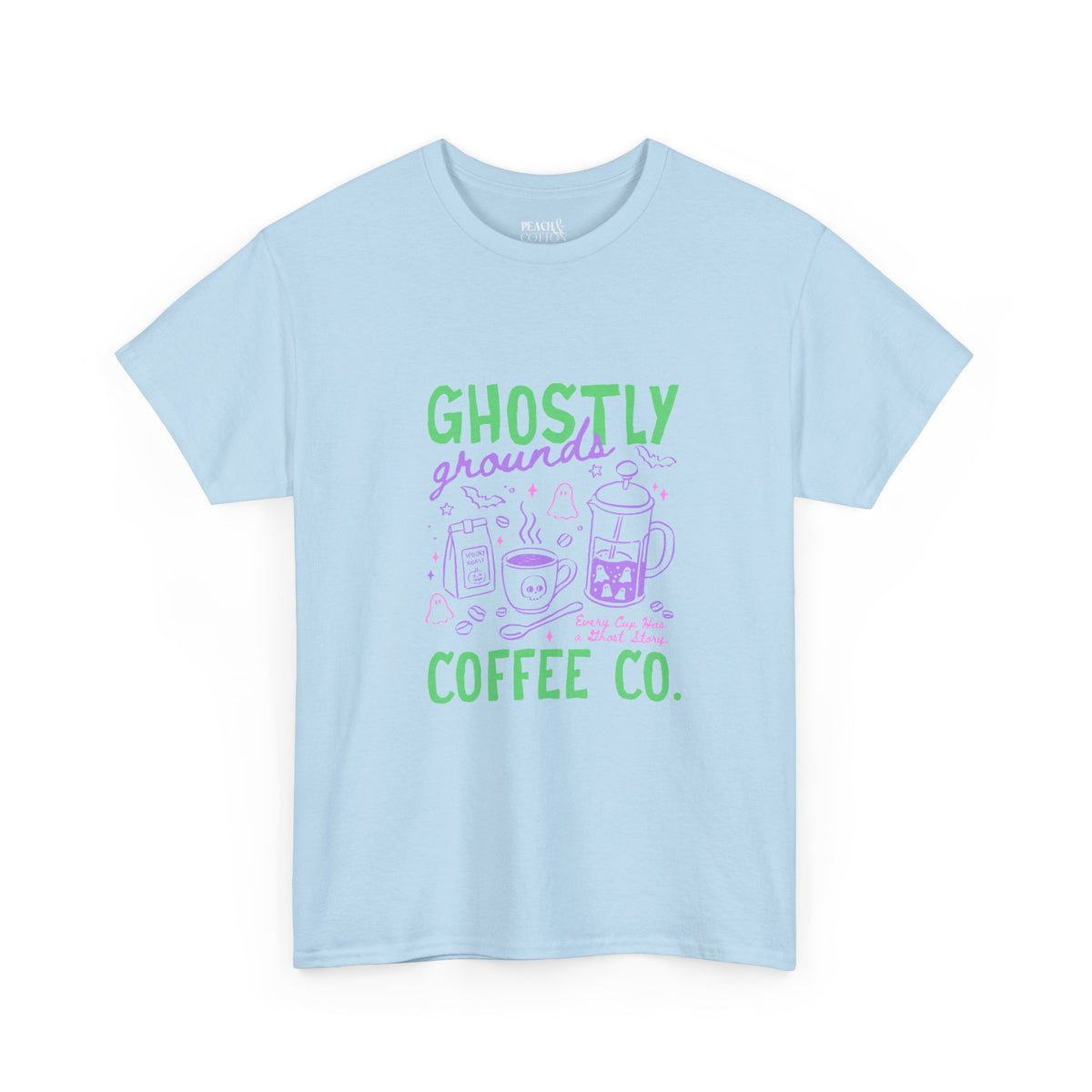Ghostly Grounds Coffee Co. | Halloween Coffee | T-Shirt
