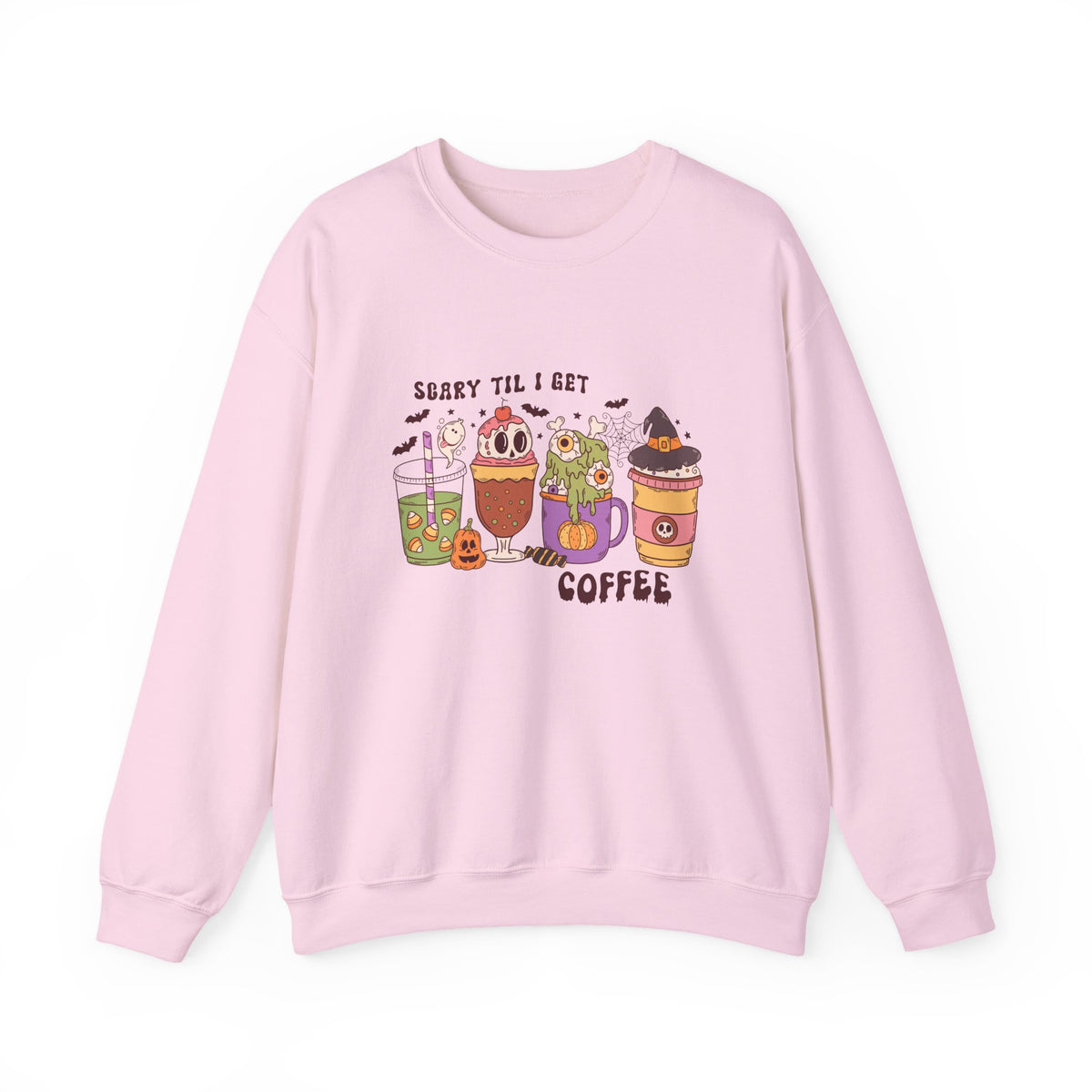 Scary Til I Get Coffee | Halloween | Crewneck