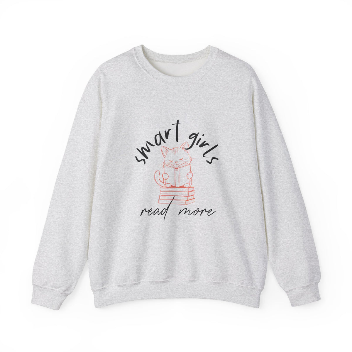 Smart Girls Read More | Cat | Book Lover | Crewneck